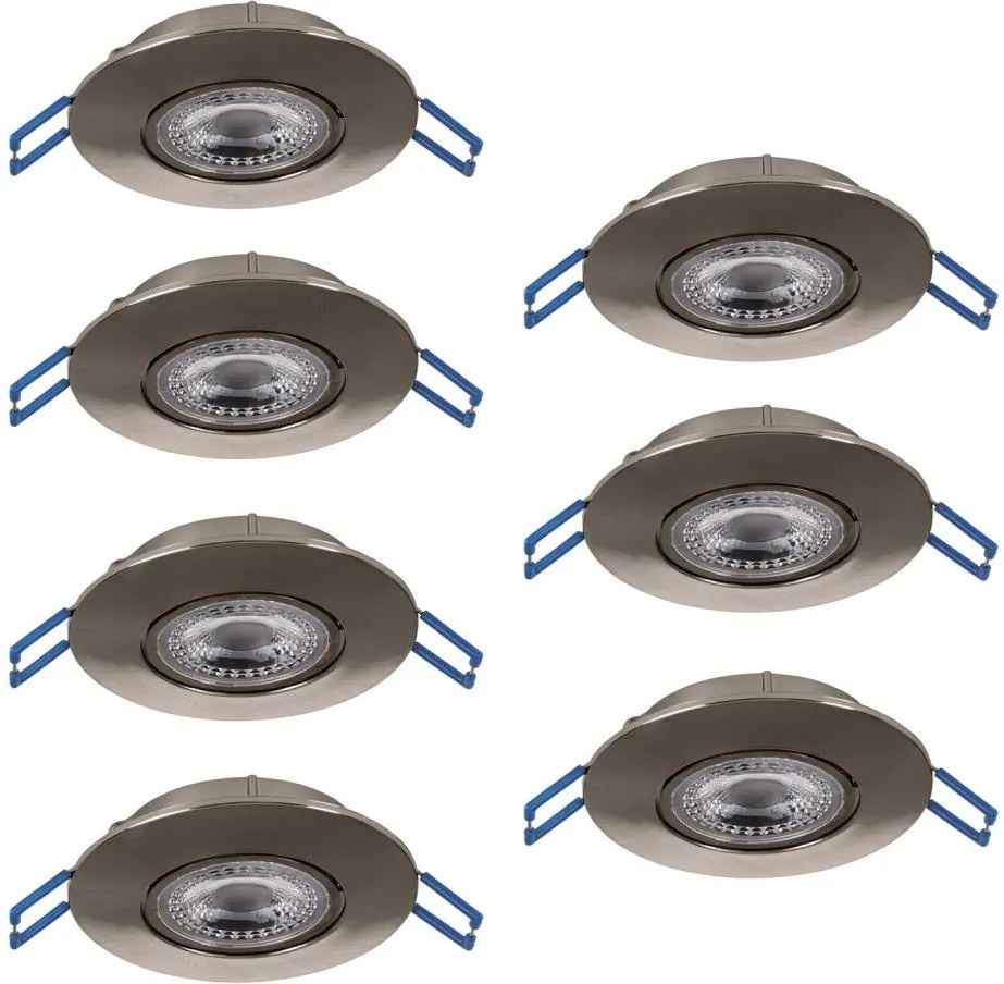 Eglo 300195 - Zestaw 7 opraw wpuszczanych LED GEDREZ LED/4,9W/230V śr. 9 cm chrom