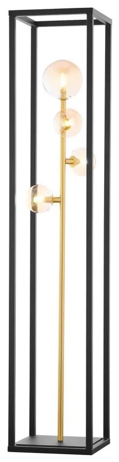 Jupiter 1911 - Lampa podłogowa NEPTUN 4xG9/14W/230V złota/czarna/dymny beż