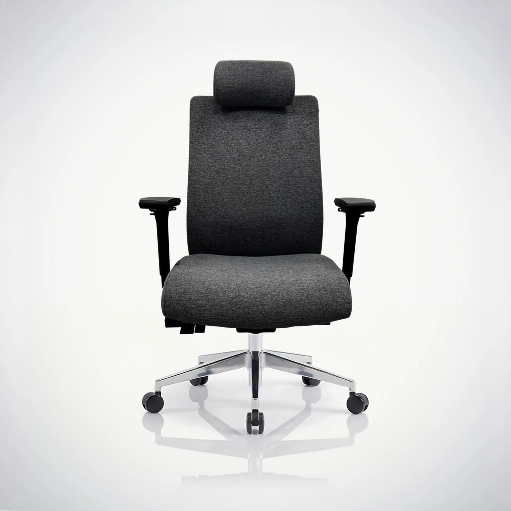 Fotel biurowy ergonomiczny ciemnoszary VECTOR