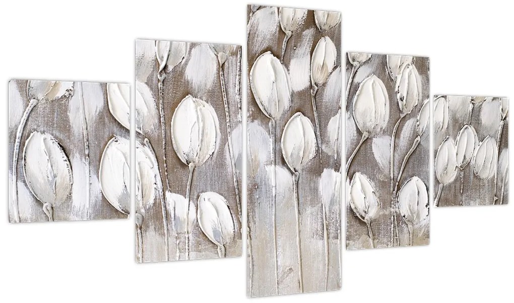Obraz - Ułożone tulipany (125x70 cm)