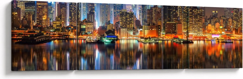 Obraz Manhattanu w nocy (170x50 cm)