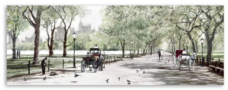Obraz Styler Canvas Watercolor Central Park II, 60x150 cm