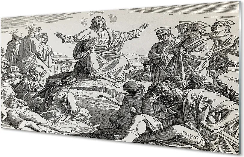 Szklany Panel Biblijne Nauczanie Jezusa