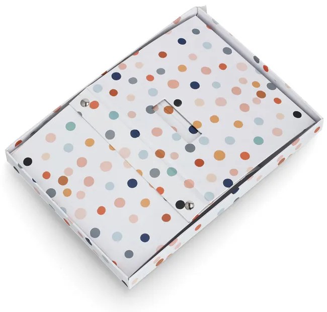 Kartonowe pudełko z pokrywą DOTS, 25 x 35 x 20 cm