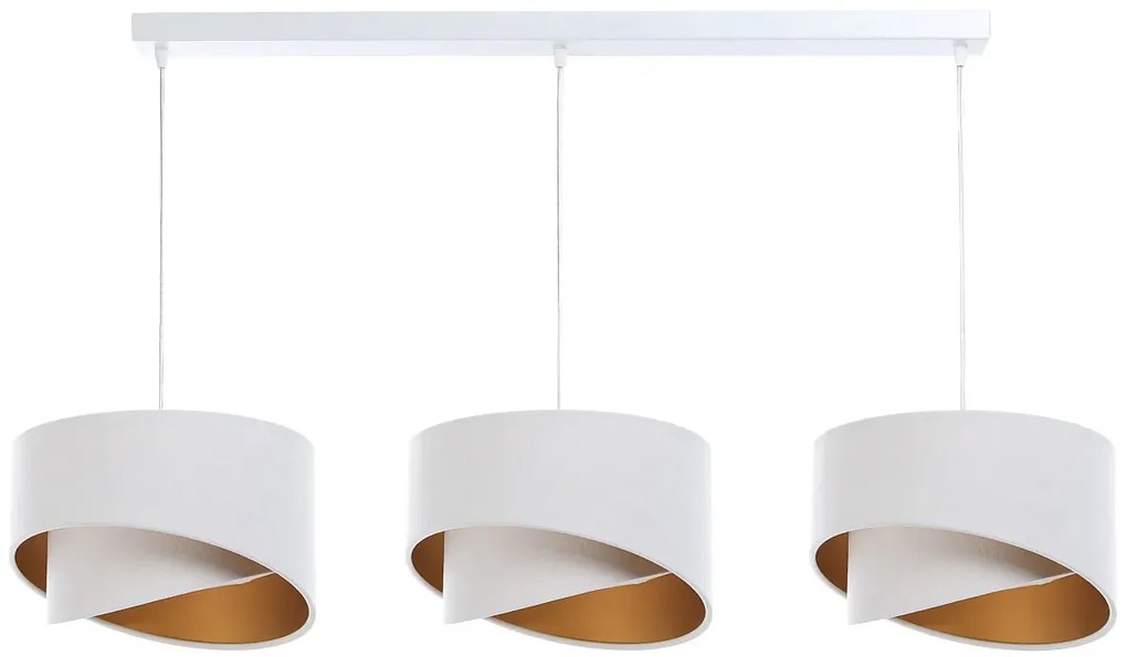 Biało-złota asymetryczna lampa wisząca nad stół - 4X S511 Z0-N89