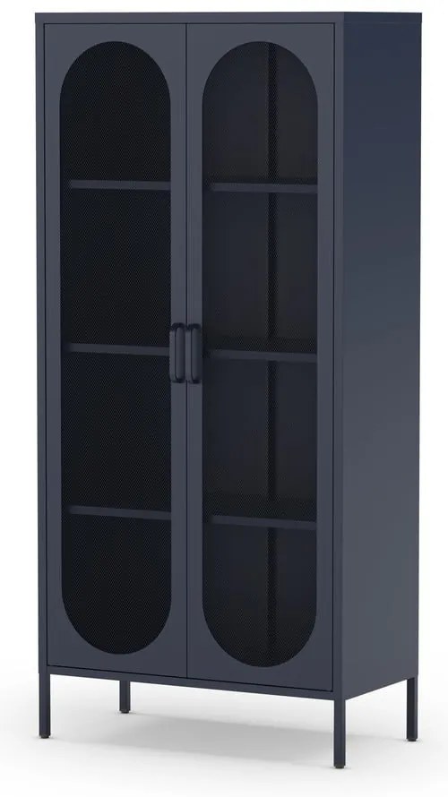 Ciemnoniebieska szafka 80x170 cm Diora – Marckeric