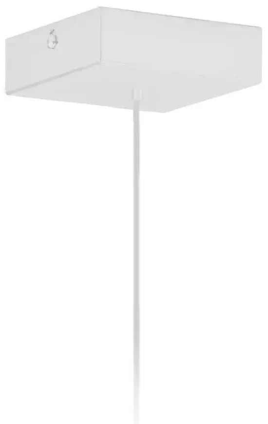 Lampa wisząca z abażurem na białym stelażu - E7-T20