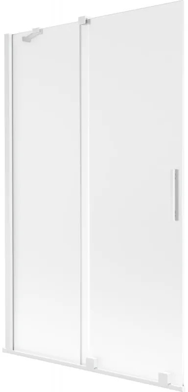 Mexen Velar parawan nawannowy 2-skrzydłowy rozsuwany 110 x 150 cm, szron, biały - 896-110-000-31-20