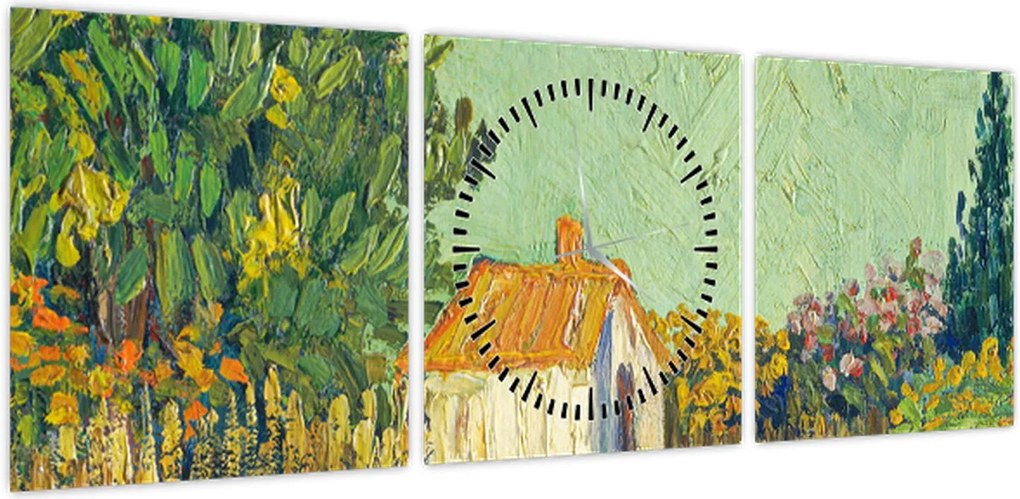 Obraz - Imitator of Vincent van Gogh, Landscape, reprodukcje (z zegarem) (90x30 cm)
