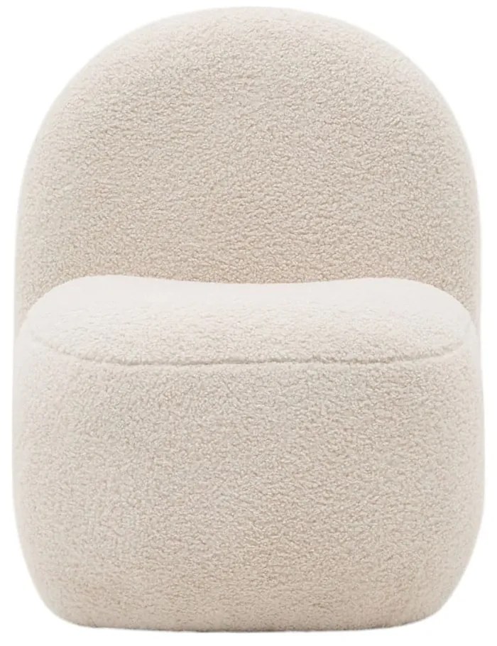 Biały fotel dziecięcy z materiału bouclé Bucky – Kave Home