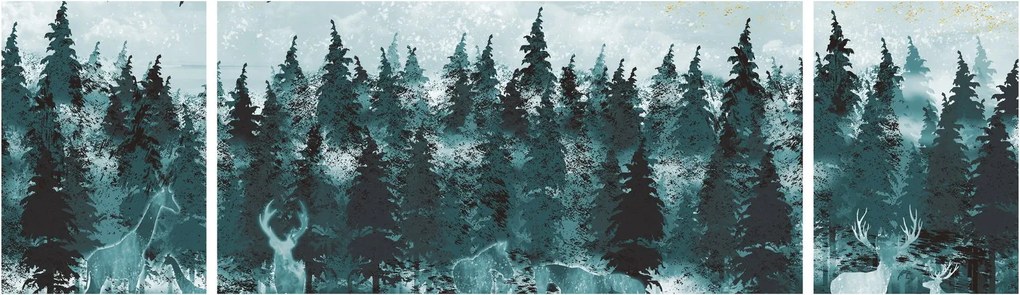 Obraz - Zwierzęta w lesie (170x50 cm)