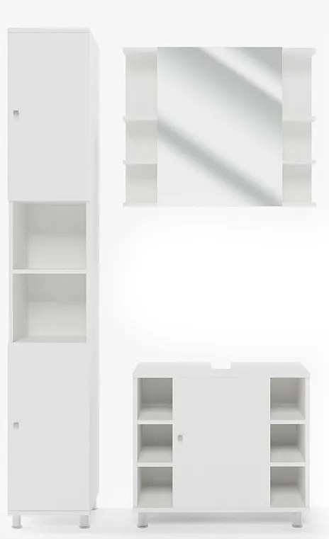 Zestaw mebli łazienkowych biały 60x32x54 fynn