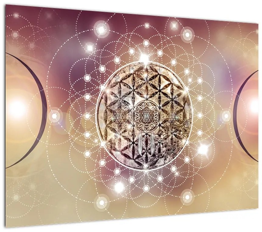 Obraz - Mandala z elementami (70x50 cm)