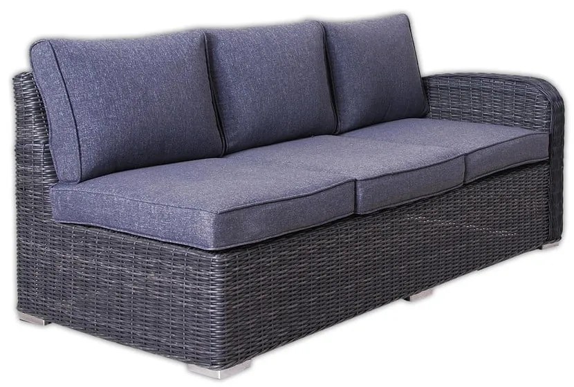 Szary zestaw ogrodowych mebli wypoczynkowych ze sztucznego rattanu dla 9 osób Montreal – Rojaplast