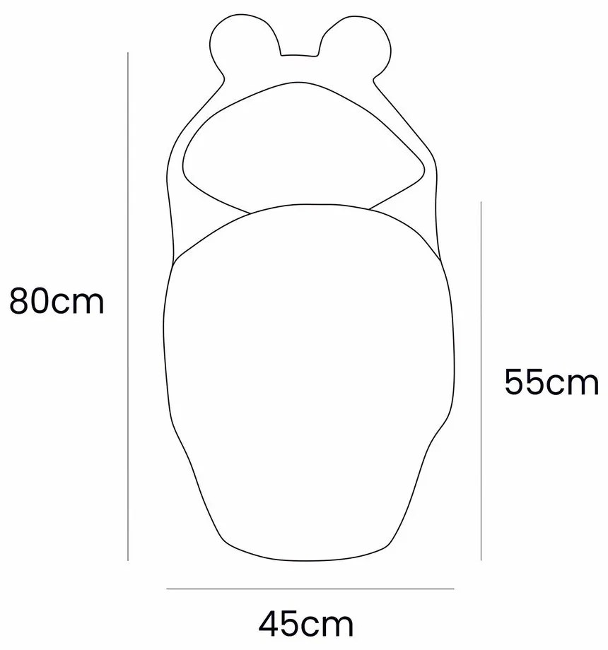 Rożek niemowlęcy z materiału sherpa w kolorze kości słoniowej 45x80 cm – Meowbaby