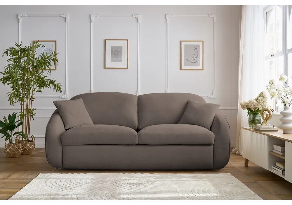 Brązowa rozkładana sofa 235 cm Cezanne – Bobochic Paris