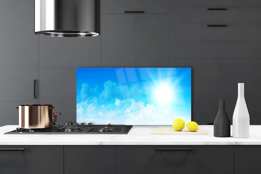 Panel Szklany Blask Słońca nad Horyzontem