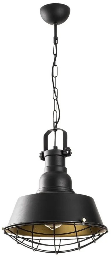 Czarna lampa wisząca z metalowym kloszem ø 30 cm Itak – Opviq lights