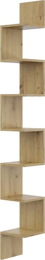Narożna półka ścienna w kolorze dąb artisan F2-E38