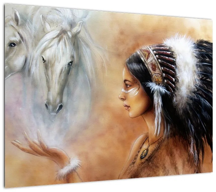 Obraz na szkle - Czary Indian (70x50 cm)