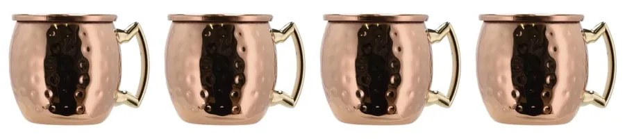 Stalowe kubki w kolorze miedzi zestaw 4 szt. 80 ml Moscow Mule – Lyngby Glas