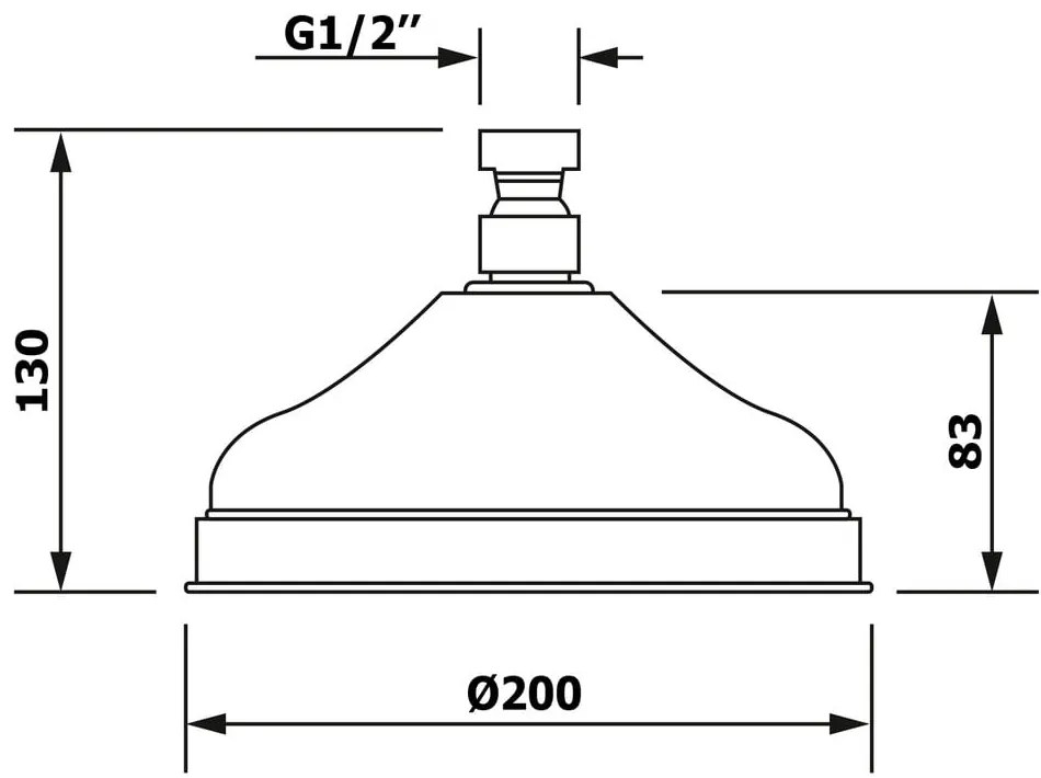 Deszczownica z mosiądzu w kolorze matowego srebra ø 20 cm Antea – Sapho