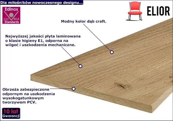 Blat do kuchni dąb craft D0-R39