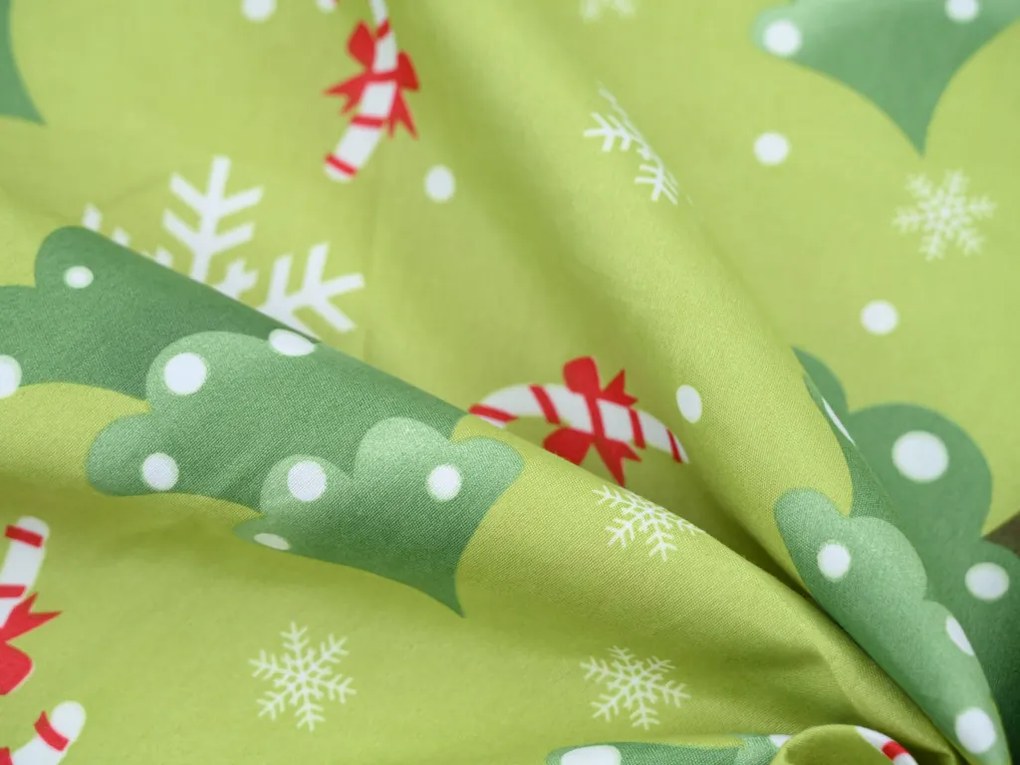 PrzytulneMieszkanie.pl PrzytulneMieszkanie.pl Pościel z mikrofibry CHRISTMAS TREE zielona Rozmiar pościeli: 70 x 90 cm | 140 x 220 cm