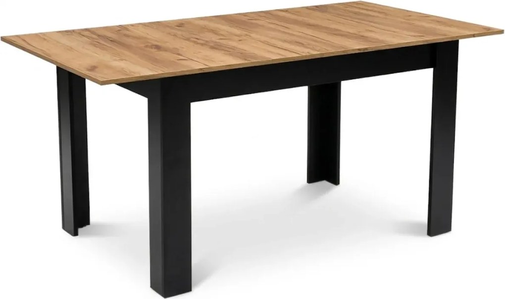 Rozkładany stół 120x80 dąb craft + czarny H1-N18
