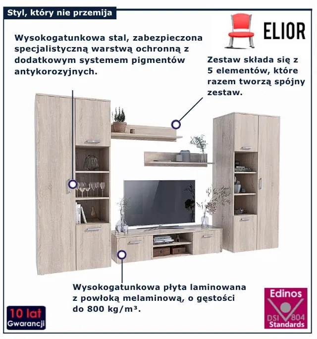 Meblościanka Dąb Sonoma B8-W96