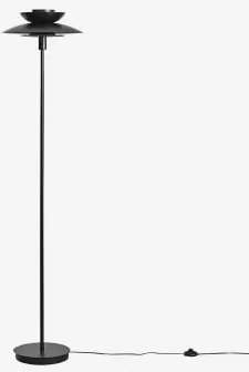 Żelazna Lampa Podłogowa Alicia Czarna - Sklum