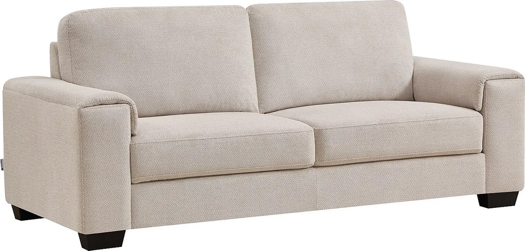 Kanapa 3-osobowa z teksturowanej tkaniny w kolorze beżowym EMBAPO