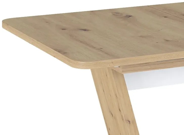 Stół rozkładany NIGEL 120(160)x80 dąb artisan/biały mat SIGNAL