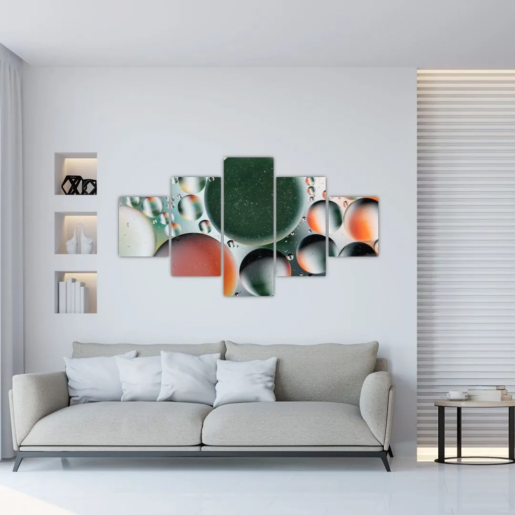 Obraz abstrakcji - bąbelki (125x70 cm)
