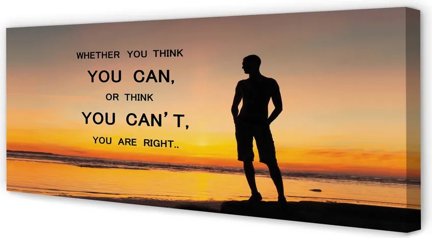 Zdjęcie na płótnie Napis na tle Morza