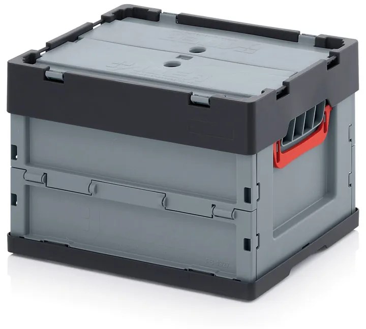 Skrzynki składane z wiekiem, 400x300x270 mm