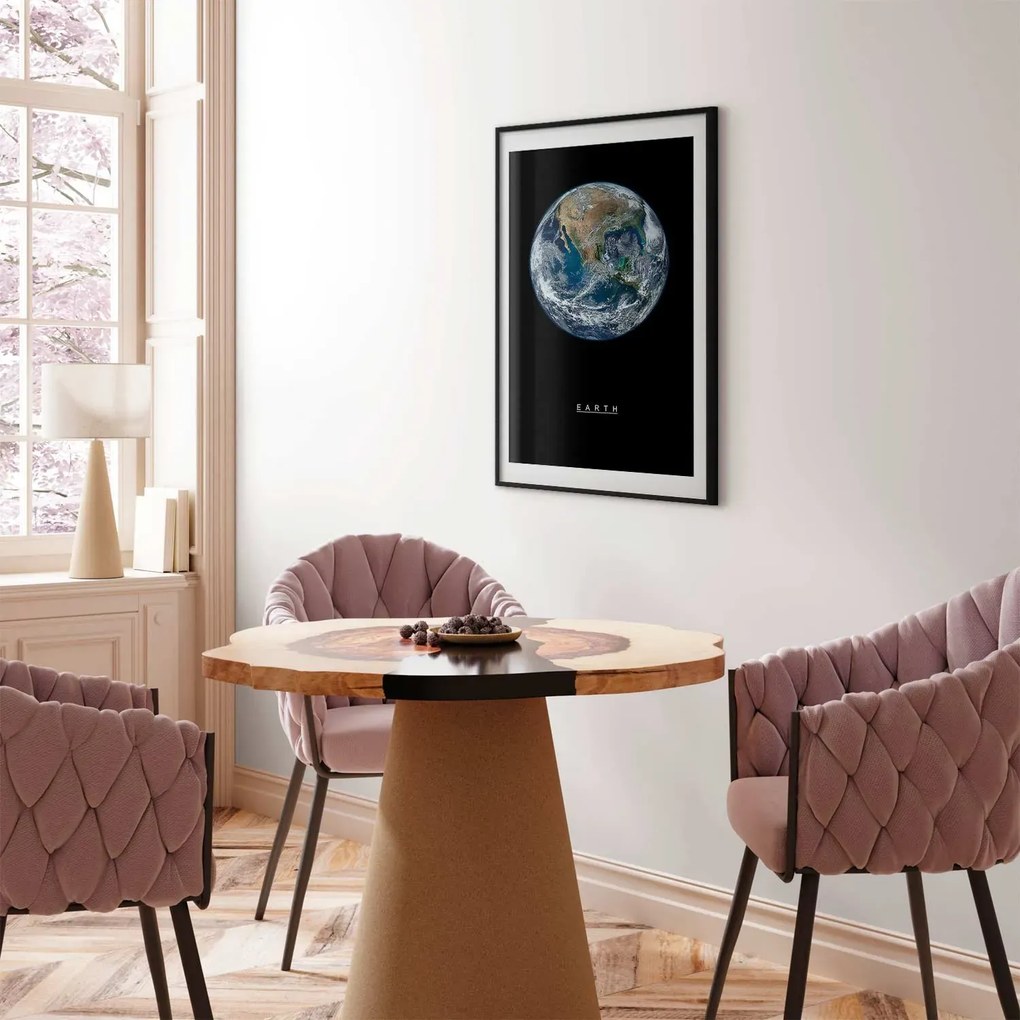 Plakat Ziemia 29,7x42 cm z ramą czarną z marginesem ARTGEIST B