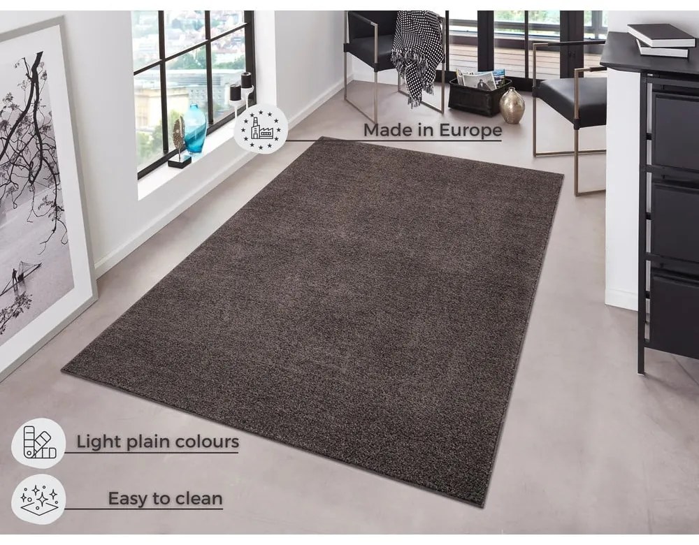 Antracytowy dywan Hanse Home Pure, 80x150 cm