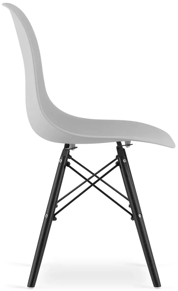 Komplet szarych krzeseł minimalistycznych 4 szt. E3-W70