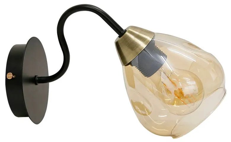 Kinkiet w czarno-złotym kolorze Unica – Candellux Lighting