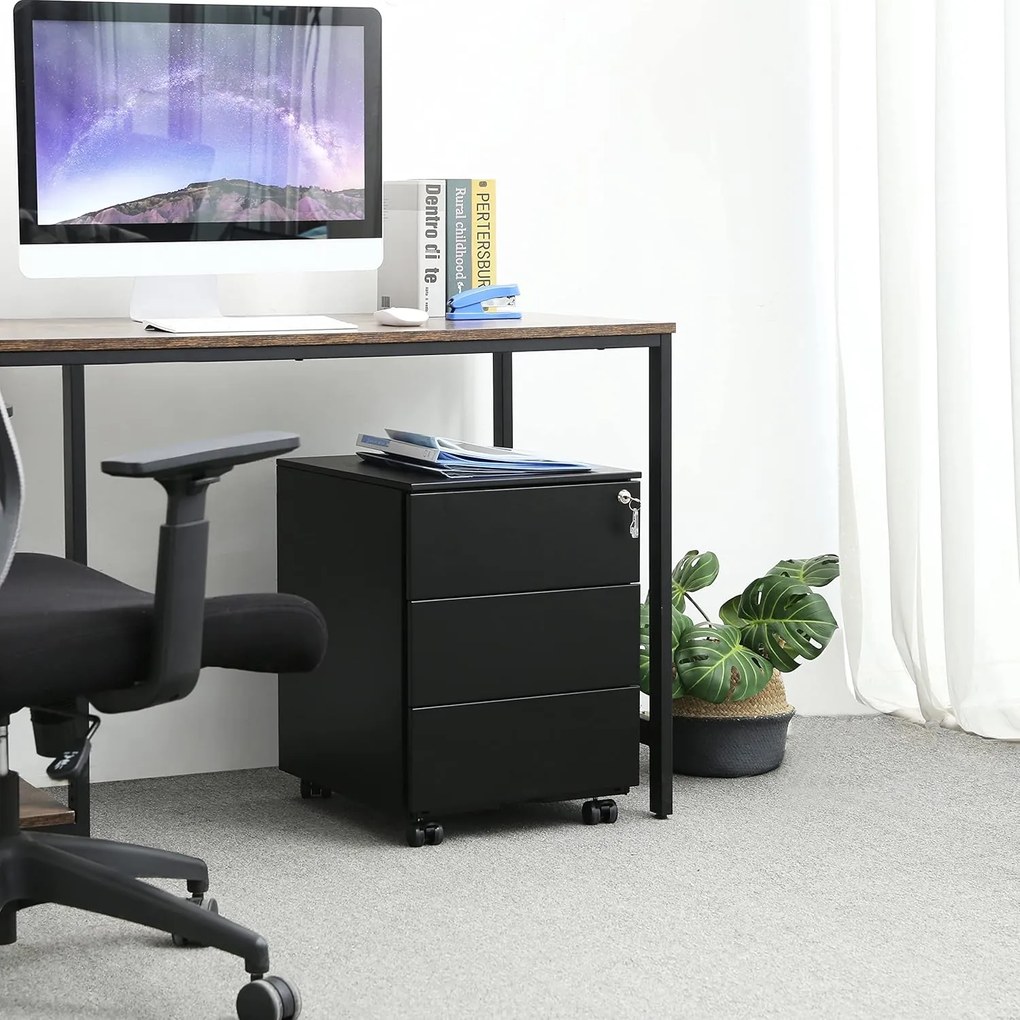 Szafka Czarna na Dokumenty, Kontenerek - OFC63BK