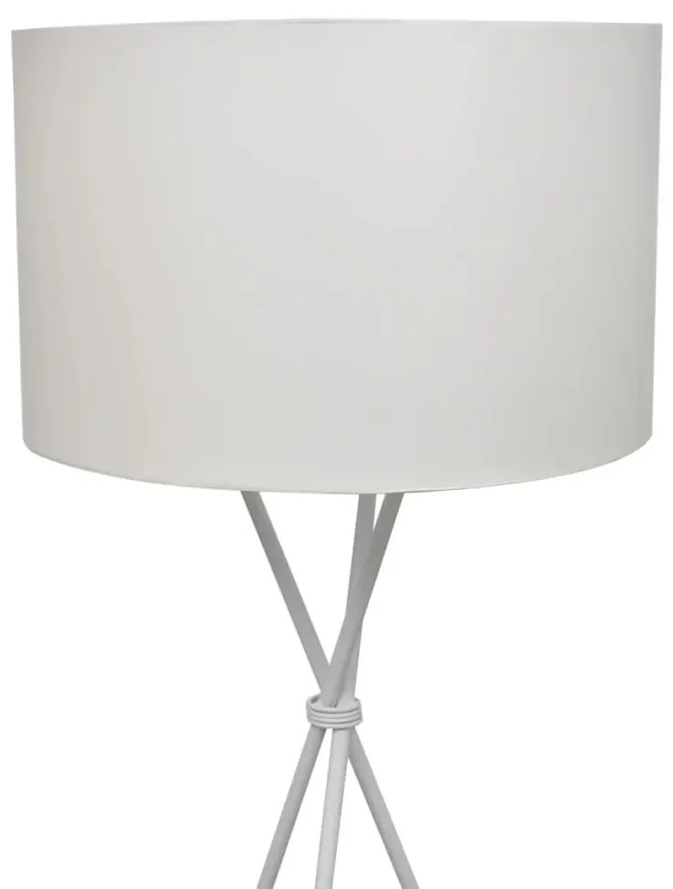 Biała lampa podłogowa z abażurem - EX02 S3-M52
