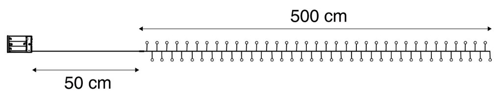 Zewnetrzna Świąteczne lampki sznurkowe zielone ze 100 diodami LED białe 5m IP44 - Dasher Oswietlenie zewnetrzne