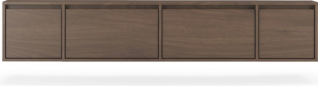 Szafka RTV czterodrzwiowa Zolia 180 cm wisząca - orzech elegant