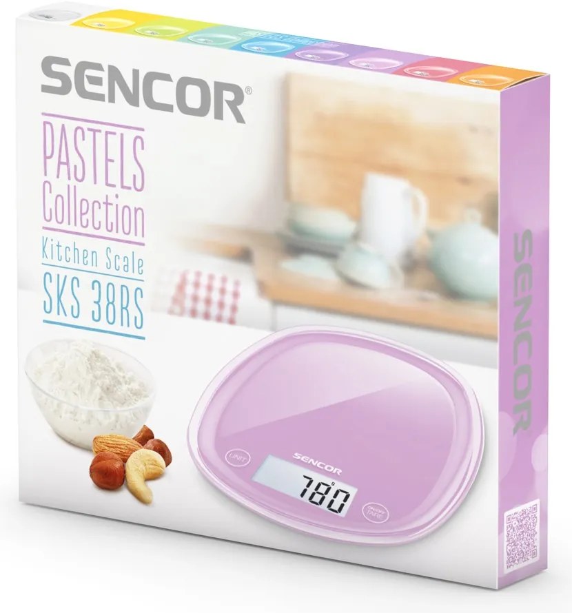 Sencor SKS 38RS waga kuchenna, różowy,