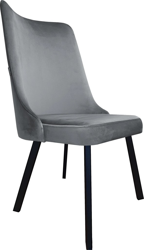 Krzesło Victor tkanina Welur noga metalowa krzesło tapicerowane premium : Kolor nogi - Czarna profil, Kolor tkaniny - VELVET - BL14, Typ siedziska - Siedzisko stałe