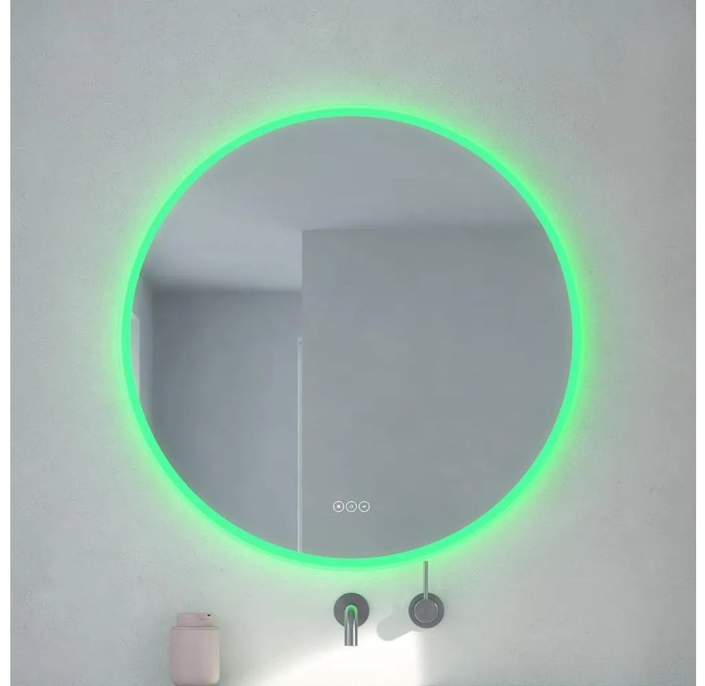 Brilagi-LED RGBW ściemnialne, podgrzewane lustro z podświetleniem CLARA PRO LED/18W/230V śr. 60 cm IP44