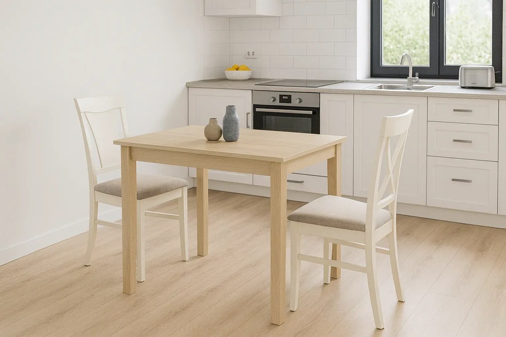 Prostokątny stół do jadalni skandynawskiej dąb sonoma L7-Z48