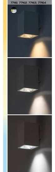 Rabalux 77162 zewnętrzna oprawa ścienna LED Urfa,18W, IP65, biała, 16 cm