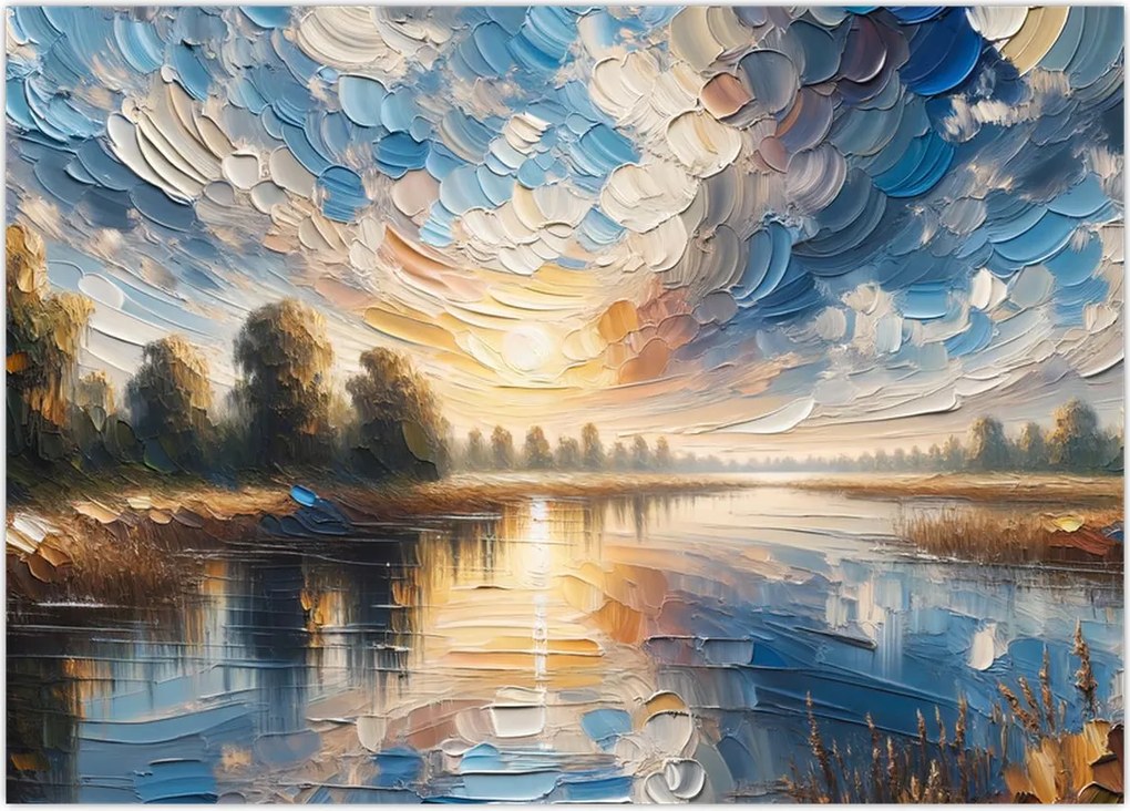 Obraz na szkle - Słońca nad wodą (70x50 cm)